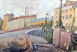 PANKOV Pavel Vasilevich 1930,A Street Scene,1981,John Nicholson GB 2014-12-17