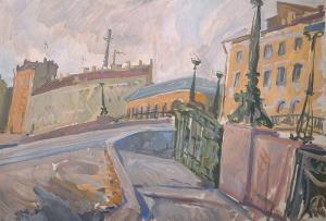 PANKOV Pavel Vasilevich 1930,A Street Scene,John Nicholson GB 2014-10-11