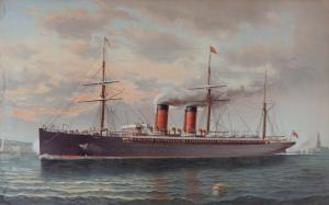 PANSING Fred 1854-1912,The R.M.S. Umbria arriving off New York for the Cu,Bonhams GB 2017-01-26