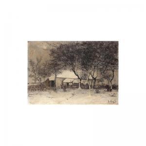 PANTAZIS Périclès 1849-1884,effet de neige,1881,Sotheby's GB 2001-10-18