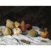 PANTAZIS Périclès 1849-1884,STILL LIFE WITH PEARS, APPLES AND QUINCES,Sotheby's GB 2007-05-10
