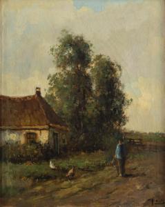 PANTON Alexander 1831-1900,A peasant in front of a cottage,Nagel DE 2022-11-17