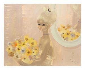 PANTUHOFF Igor 1911-1972,Blond Girl with Bouquet of Flowers,Hindman US 2023-04-28