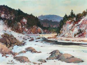 PANUSKA Jaroslav 1872-1958,River bend at melting snow,Palais Dorotheum AT 2024-03-28