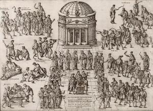 PANVINIO Onofrio 1530-1568,Classical scene of sacrificial rites,1666,Bonhams GB 2009-10-07
