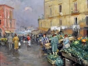 PANZA Giovanni 1894-1989,Al mercato,Vincent Casa d'Aste IT 2024-03-23