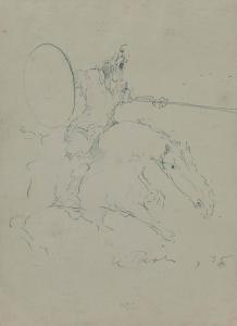 PAOLI Mario De 1928-2002,Cavaliere a cavallo,Wannenes Art Auctions IT 2019-05-28