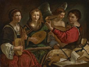 PAOLINI Pietro 1603-1681,Lute players and an angel,Christie's GB 2023-01-25
