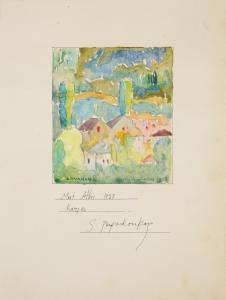 PAPALOUKAS Spyros 1892-1957,Karyes,1927,Shapiro Auctions US 2023-10-21