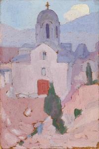 PAPALOUKAS Spyros 1892-1957,Landscape with church,1951,Bonhams GB 2009-11-10