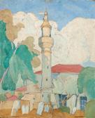 PAPALOUKAS Spyros 1892-1957,Minaret in Lesvos,Bonhams GB 2019-04-17