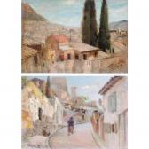 PAPAPANAGIOTOU Stavros 1885-1955,two views of plaka,1952,Sotheby's GB 2005-05-12