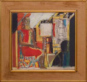 PAPART Max 1911-1994,WOMAN IN ARTIST'S WORKSHOP,1954,Stair Galleries US 2017-12-02