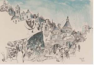 Papas Bill Papas,A view of Akko, Israel; and A view of Nazareth, Is,1968,Christie's 2003-07-03