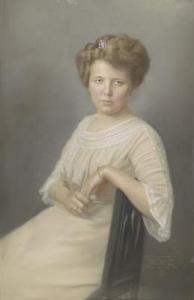 PAPESCH Paul 1800-1900,Portrait einer Dame mit Goldschmuck,Arnold DE 2006-03-11
