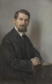 PAPESCH Paul 1800-1900,Portrait eines Herren mit blauer Krawatte,Arnold DE 2006-03-11