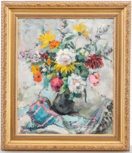 PAPILLAUD Marcelle 1880,Vase de fleurs,Piguet CH 2018-09-24