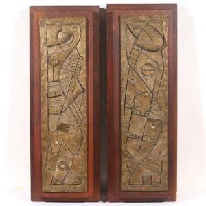 PAPPE Carl 1900-1998,cubist plaques,Butterscotch Auction Gallery US 2020-07-26