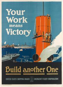 PAPSDORF Frederick 1887-1978,YOUR WORK MEANS VICTORY,1917,Swann Galleries US 2015-08-05