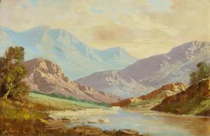 PARAVANO Dino 1935,Mountain Landscape with Stream,5th Avenue Auctioneers ZA 2023-11-26