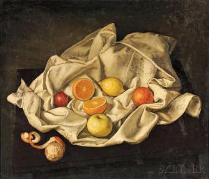 PARDO ISAAC DIAZ 1920-2012,Still Life with Fruit on a White Cloth,Skinner US 2016-09-23