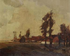 PAREDIS ALFONS JACK 1912-1991,Landscape with farmhouses,Bernaerts BE 2010-06-21