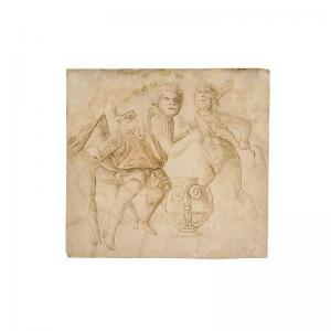 PARENTINO Bernardo 1437-1531,three putti dancing around a vase,1500,Sotheby's GB 2002-01-24