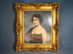 PARERA MUNTE Fransec 1850-1920,Portrait d'une dame de qualité pendant les années,Richmond de Lamaze 2009-10-04