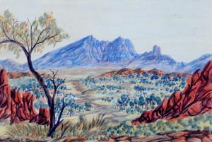 PAREROULTJA Edwin 1918-1986,View of Mount Sonder,Elder Fine Art AU 2021-09-06