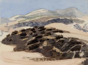 PARFITT David 1943,Untitled hill landscape,1989,Mallams GB 2021-09-16