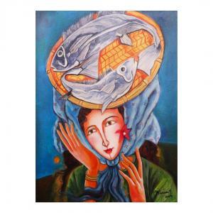 PARIAL Mario 1944-2013,Woman Fish Vendor,2009,Leon Gallery PH 2024-04-20