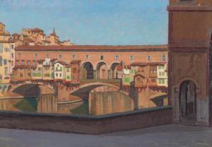 PARILLI Umberto Filippo 1883-1965,Firenze, Ponte Vecchio, mattino,1928,Meeting Art IT 2010-02-20