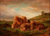 PARIS Joseph Francois 1784-1871,Sheep at Rest in the Pasture,Jackson's US 2013-11-19