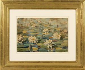 PARIS Walter 1842-1906,Water lilies,1896,Eldred's US 2018-03-10