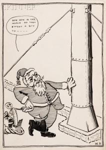 PARISH Maxfield 1900-1900,Santa Claus on Deck,1926,Skinner US 2010-09-24