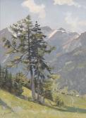 PARISOD Charles 1891-1943,Paysage des Alpes vaudoises,Dobiaschofsky CH 2010-05-05