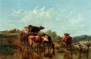 PARK Henry 1816-1871,Cattle Watering,Hartleys Auctioneers and Valuers GB 2020-09-16