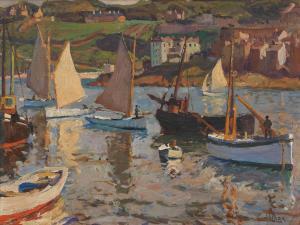 PARK John Anthony 1880-1962,Sailing boats in a Cornish harbour,Bonhams GB 2024-03-13