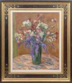 PARK John Anthony 1880-1962,Wild spring flowers in a green vase.,David Lay GB 2008-10-16