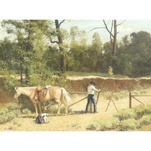 PARKE Walter 1909,Rancher with Horse,1980,Ripley Auctions US 2019-11-16