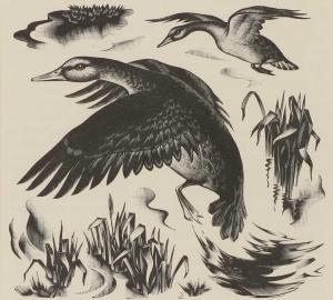PARKER Agnes Miller 1895-1980,Ducks; Leaves and Seeds,Sworders GB 2023-01-31
