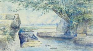 PARKER Arthur Henry 1874,River Landscape,Maynards CA 2017-10-27