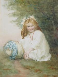parker c. h 1900-1900,A girl in white,1910,Woolley & Wallis GB 2009-03-25