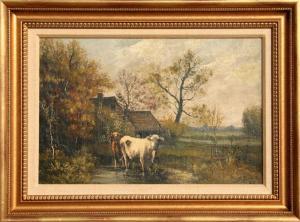 PARKER DAVIS John 1832-1910,Pastoral Landscape with Cows,1905,Ro Gallery US 2023-05-13