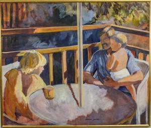 PARKER Diana,FAMILY AT THE TABLE OUTSIDE,1980,Lewis & Maese US 2017-05-24