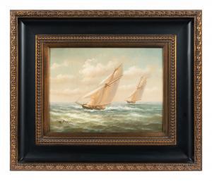 PARKER H. 1900-1900,Sailboats at Sea,Hindman US 2022-08-26