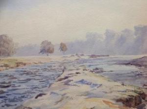 PARKER Maude 1904-1932,Wintery landscape of River Tweed,Jim Railton GB 2015-08-22