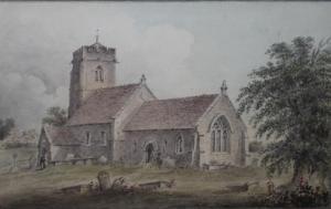 PARKES David 1763-1833,Ryton Church with the Castle Remains,Cuttlestones GB 2018-09-06