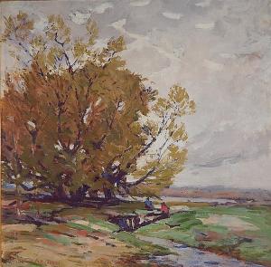 PARKHURST Thomas 1853-1923,Autumn Willows,Rachel Davis US 2015-09-12