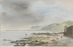 PARKIN John E,pair of contemporary coastal scenes near Whitby,Gilding's GB 2021-08-17